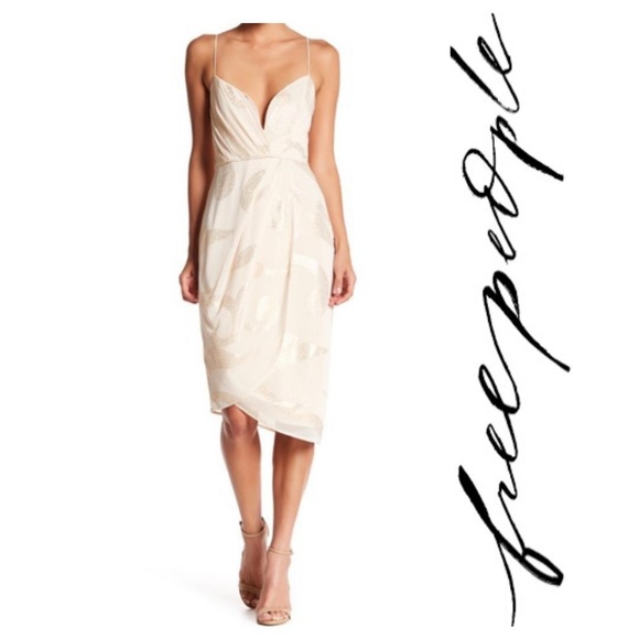 Free People Dresses & Skirts - Free People Venus Metallic Gold Formal Dress